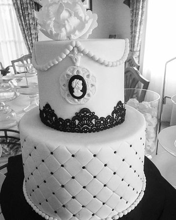 Black and white cake