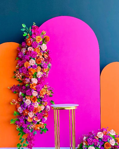 Bright colour flowers