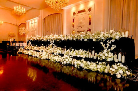 Candles bridal table