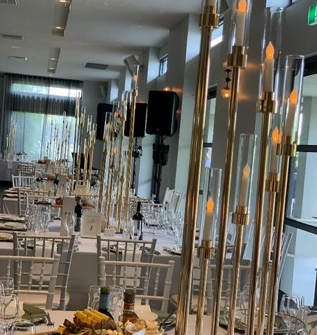 Gold serenity candelabras