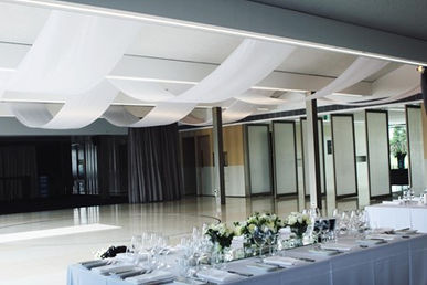 Ceiling lights and fabric