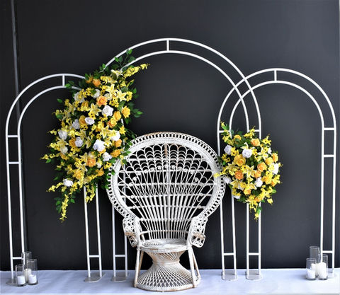 white peacock chair