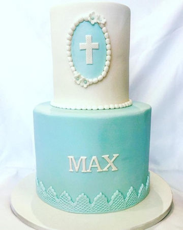 Cross christening cake