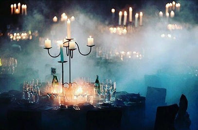 black candelabras