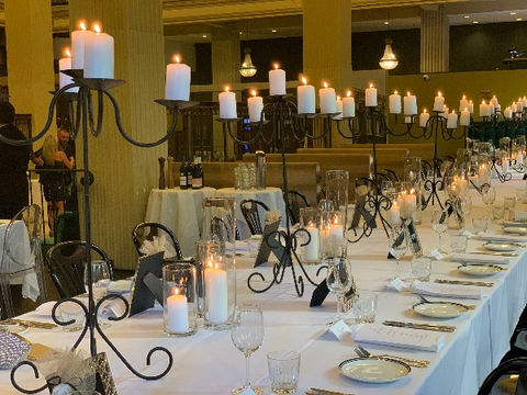 wrought iron candelabras