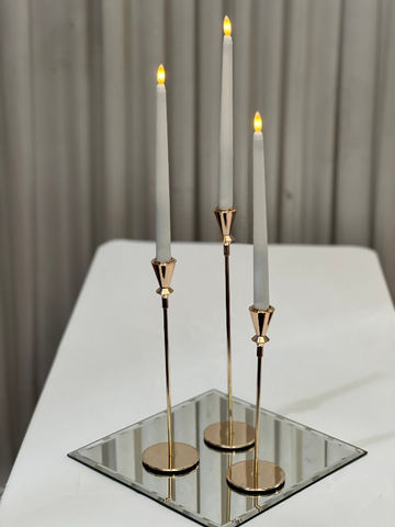 gold candle holders