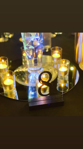 Gold table numbers