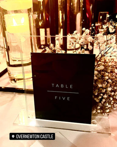 Square acrylic table stands