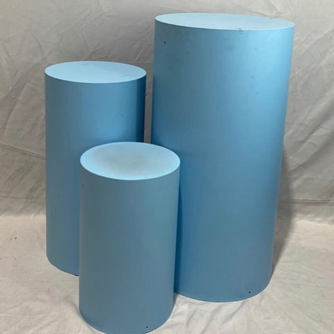 Blue plinths