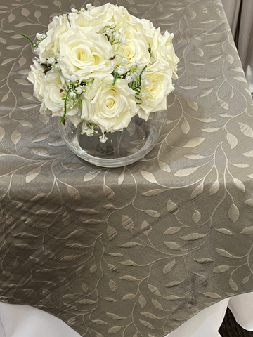 Silver shade tablecloth