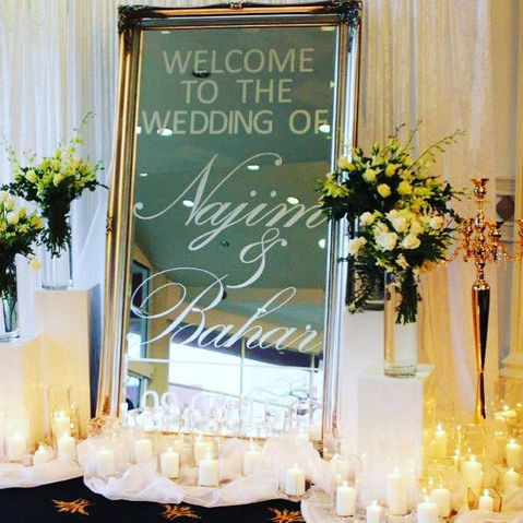 Mirror welcome board