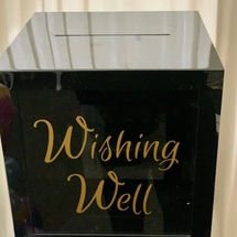 Black acrylic wishing well