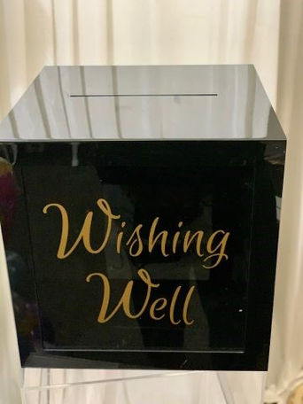 Black wedding wishing well