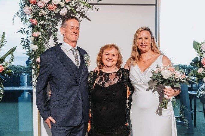 Elegant Occasions founder with wedding clients